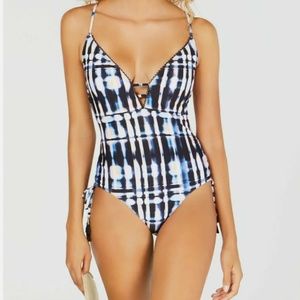 Brand New Lucky Brand Multi-Coloured One-Piece Swimsuit